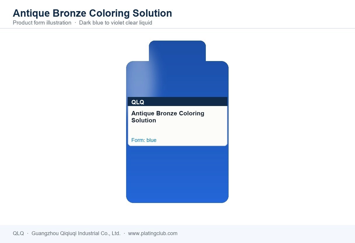 Antique Bronze Coloring Solution &mdash; product form (colour and physical appearance)