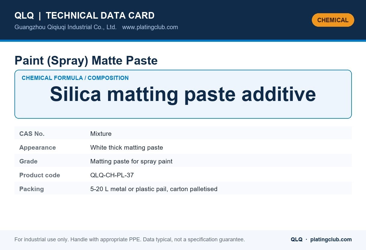 Paint (Spray) Matte Paste &mdash; chemical formula and technical data