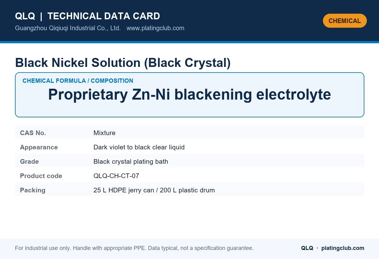 Black Nickel Solution (Black Crystal) &mdash; chemical formula and technical data