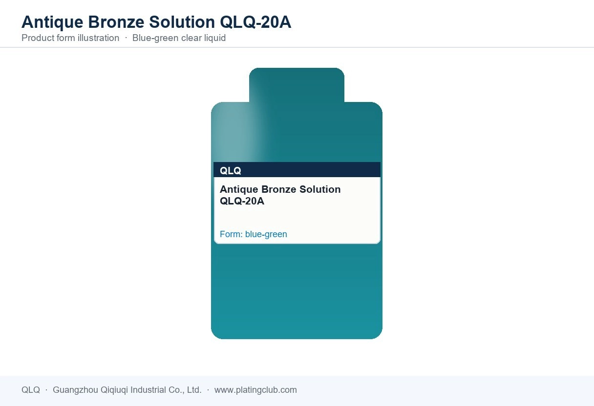 Antique Bronze Solution QLQ-20A &mdash; product form (colour and physical appearance)
