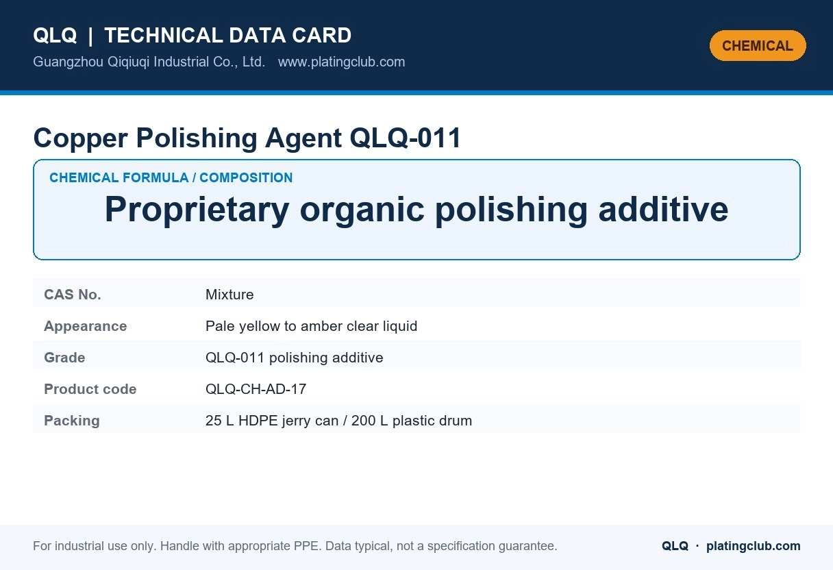 Copper Polishing Agent QLQ-011 &mdash; chemical formula and technical data