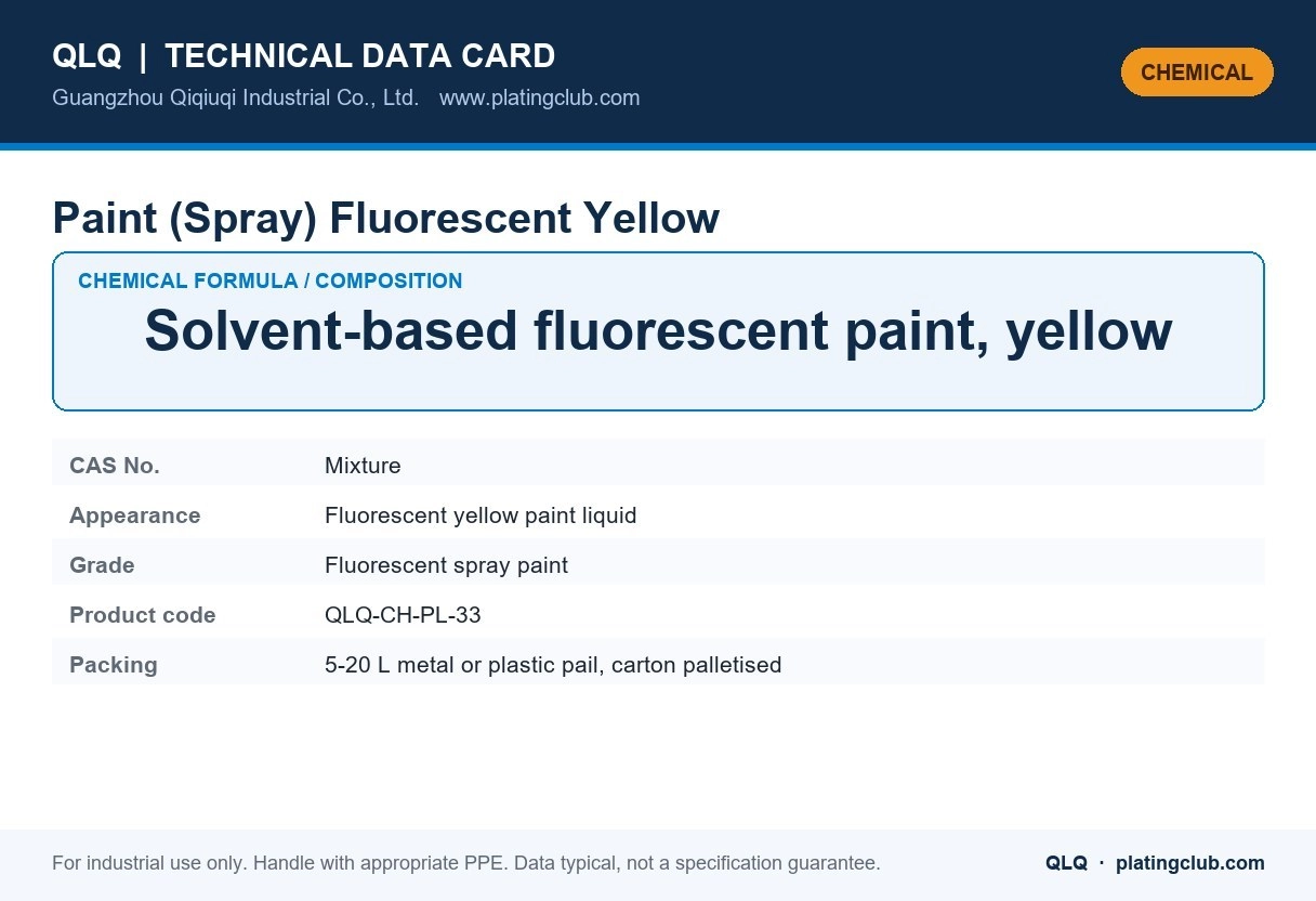 Paint (Spray) Fluorescent Yellow &mdash; chemical formula and technical data