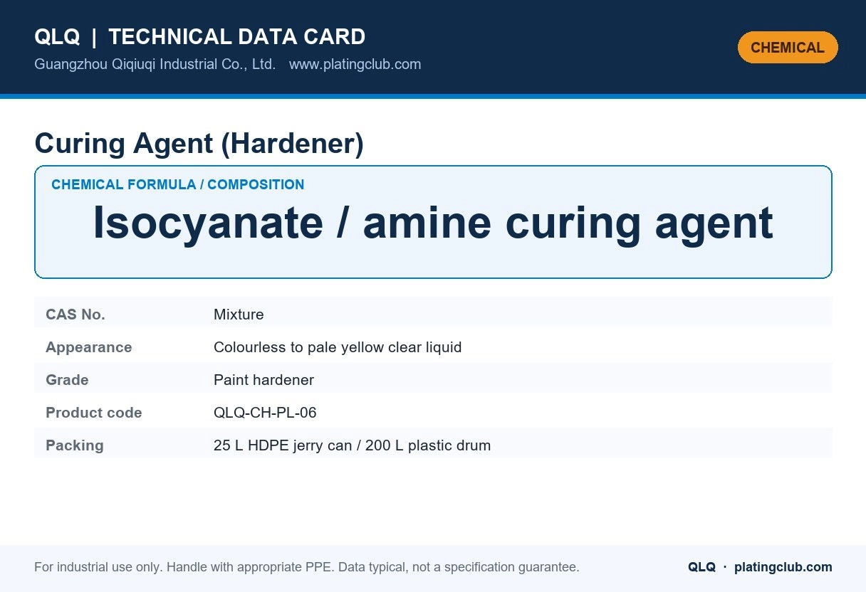 Curing Agent (Hardener) &mdash; chemical formula and technical data