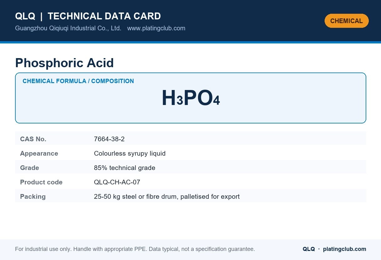 Phosphoric Acid &mdash; chemical formula and technical data