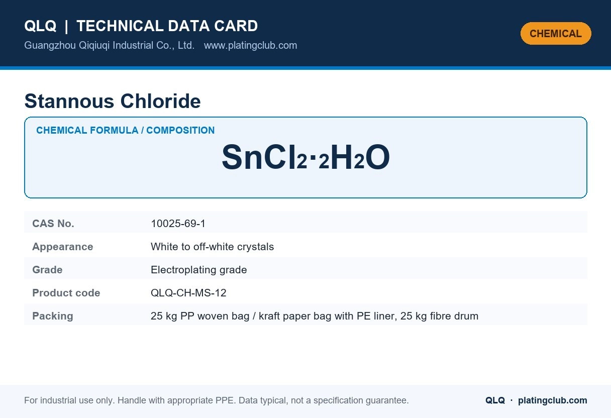 Stannous Chloride &mdash; chemical formula and technical data