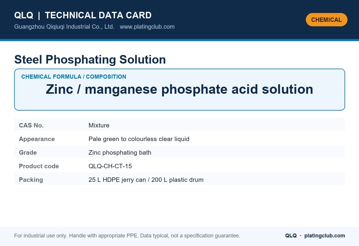 Steel Phosphating Solution &mdash; chemical formula and technical data