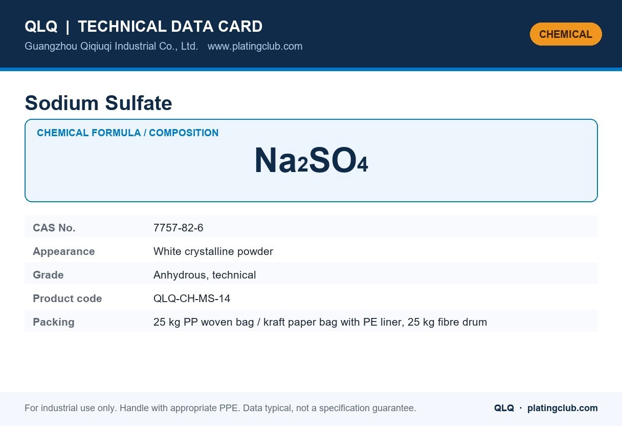 Sodium Sulfate &mdash; chemical formula and technical data
