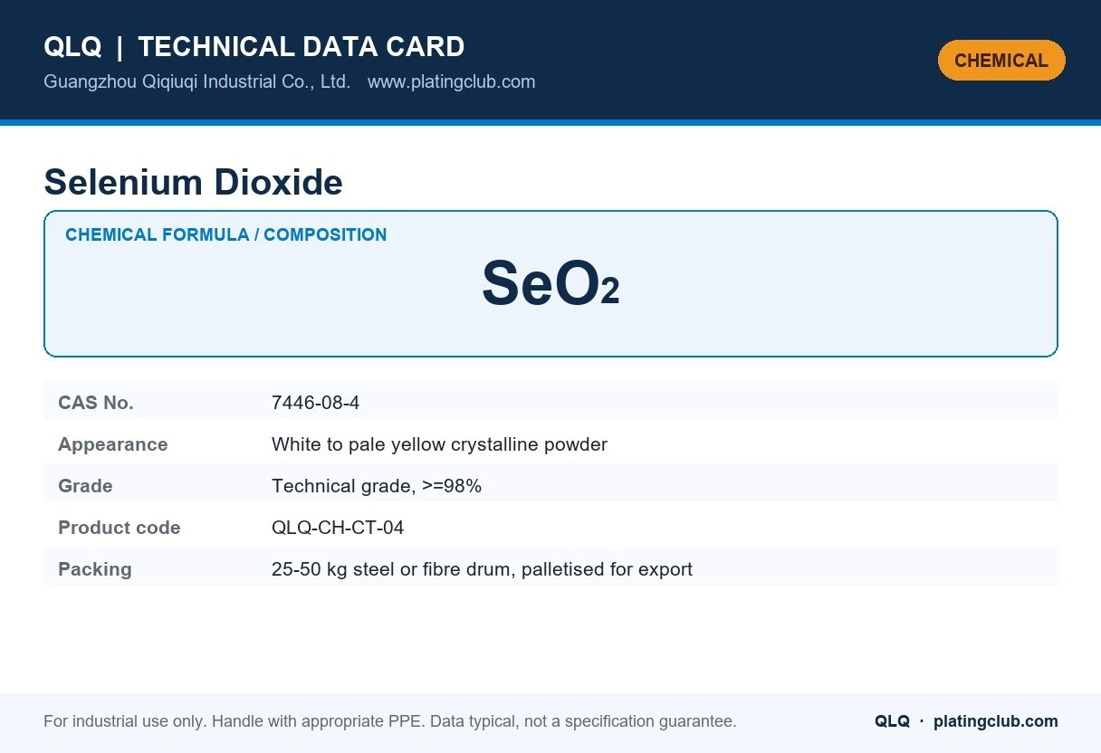 Selenium Dioxide &mdash; chemical formula and technical data