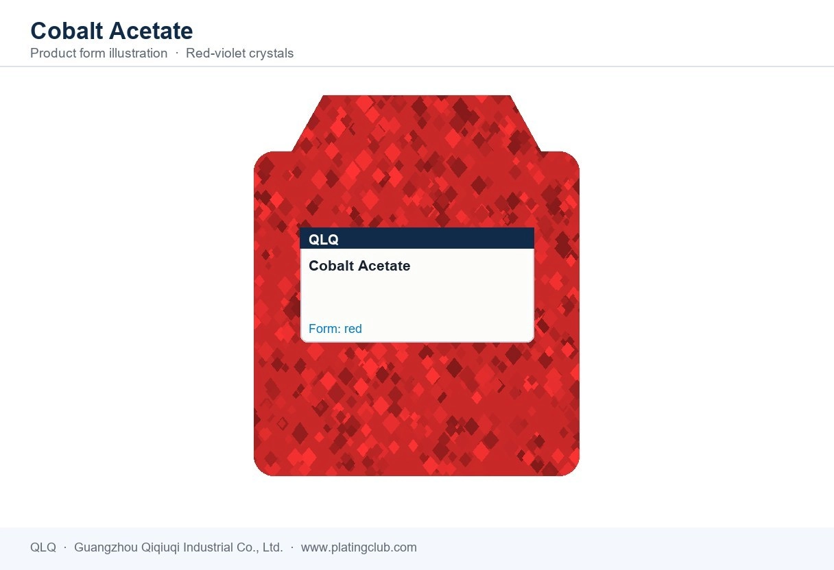 Cobalt Acetate &mdash; product form (colour and physical appearance)