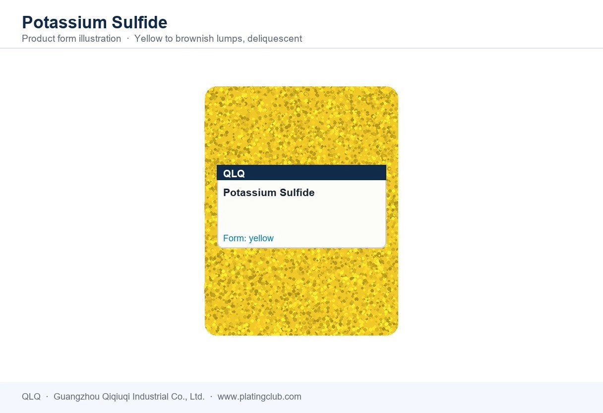 Potassium Sulfide &mdash; product form (colour and physical appearance)
