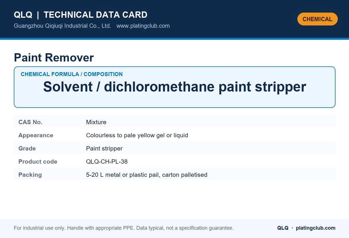 Paint Remover &mdash; chemical formula and technical data