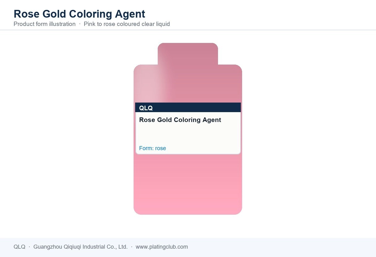 Rose Gold Coloring Agent &mdash; product form (colour and physical appearance)