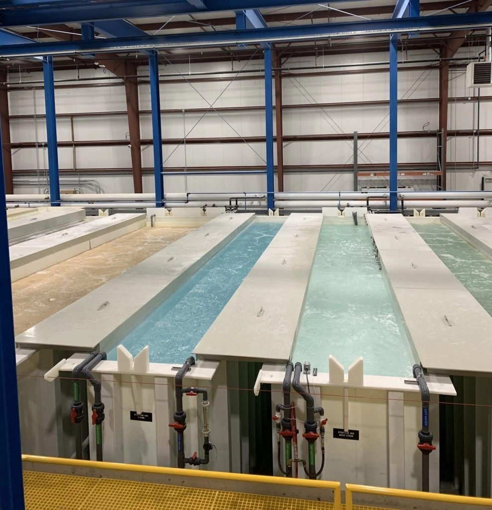Anodizing and plating tank line - workshop detail