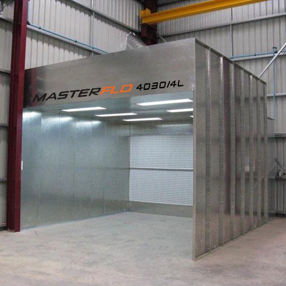 Barrel painting machine for metal parts - production view