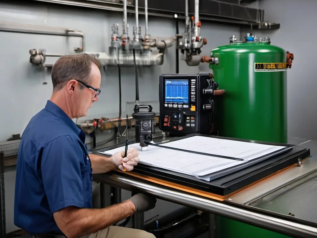 Factory overview with assembly line and machines