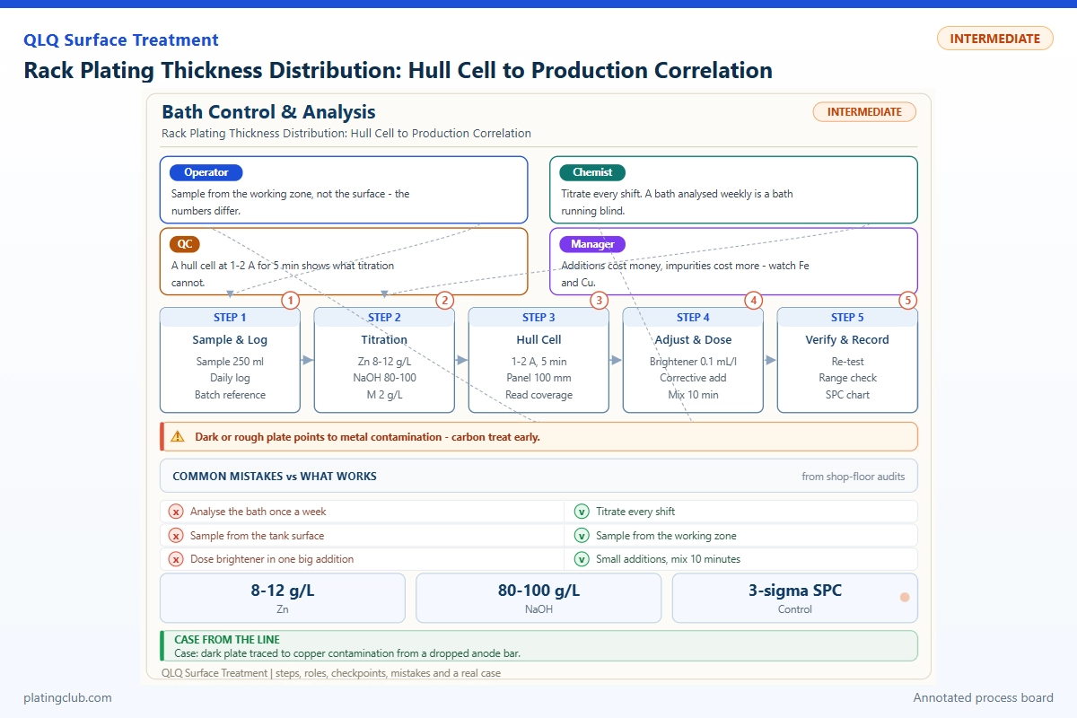 Rack Plating Thickness Distribution: Hull Cell to Production Correlation