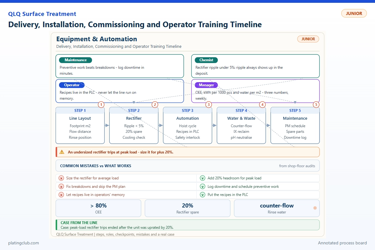 Delivery, Installation, Commissioning and Operator Training Timeline