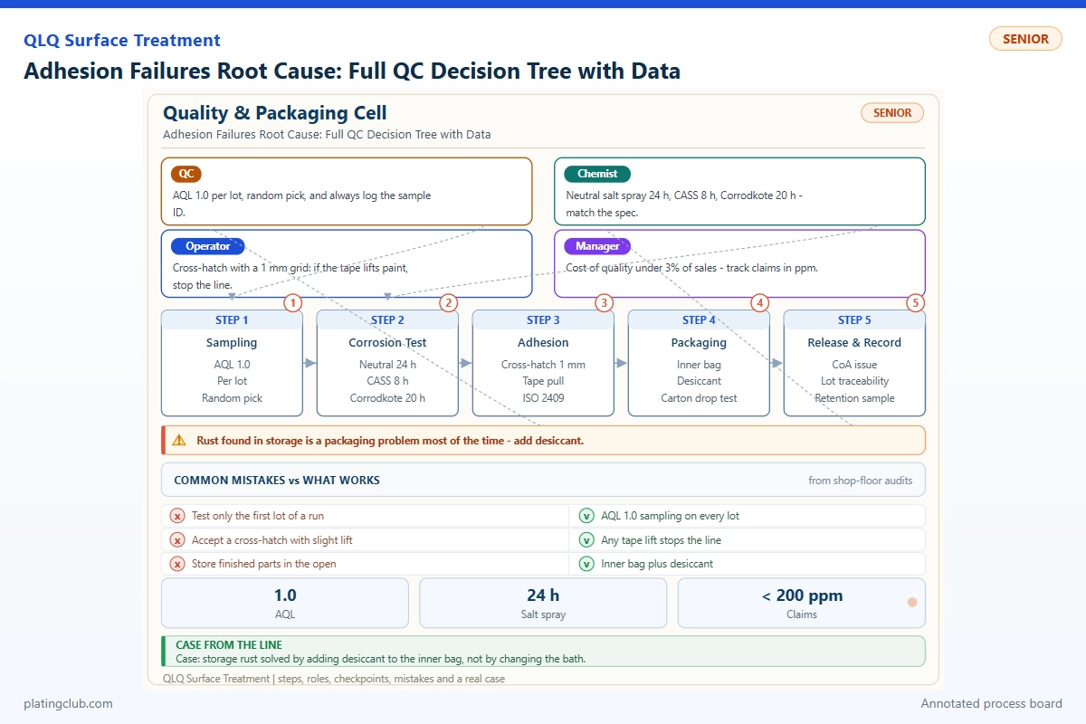 Adhesion Failures Root Cause: Full QC Decision Tree with Data