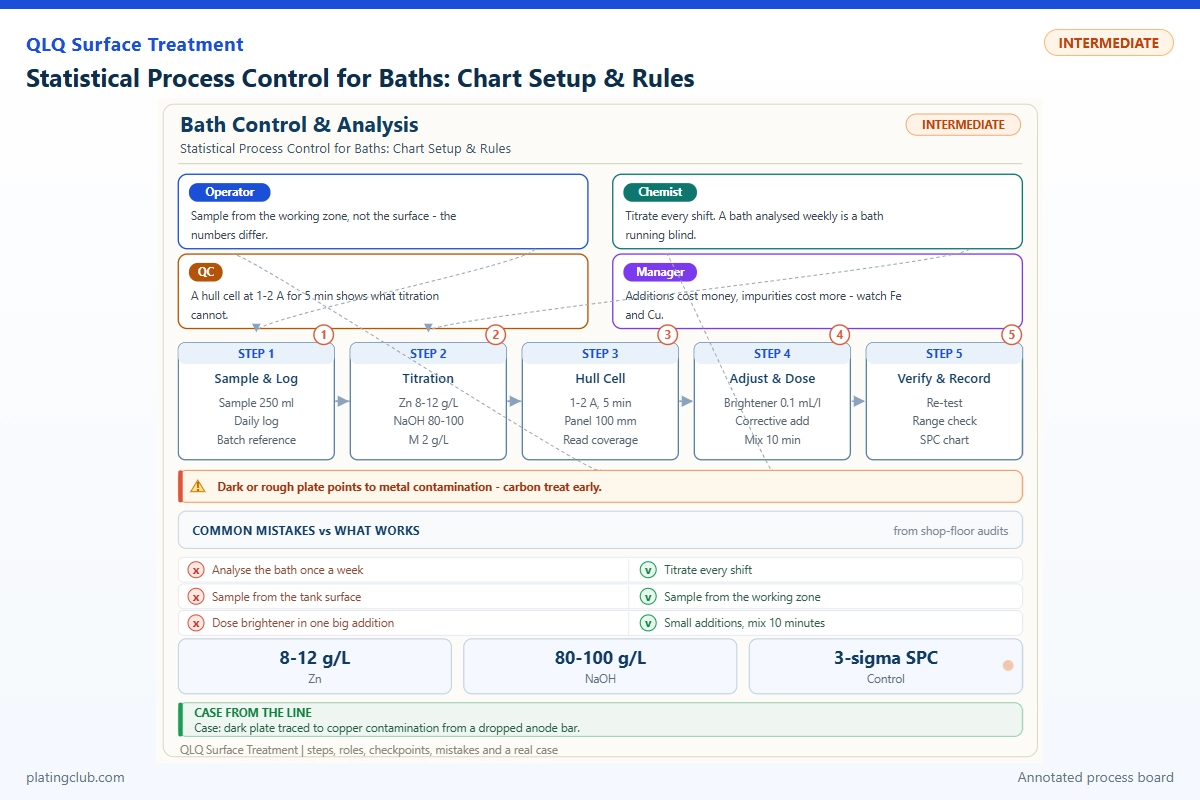 Statistical Process Control for Baths: Chart Setup & Rules