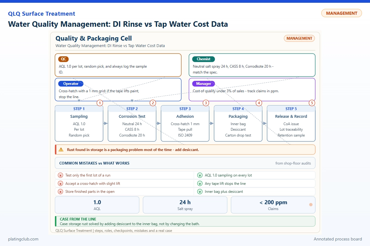 Water Quality Management: DI Rinse vs Tap Water Cost Data