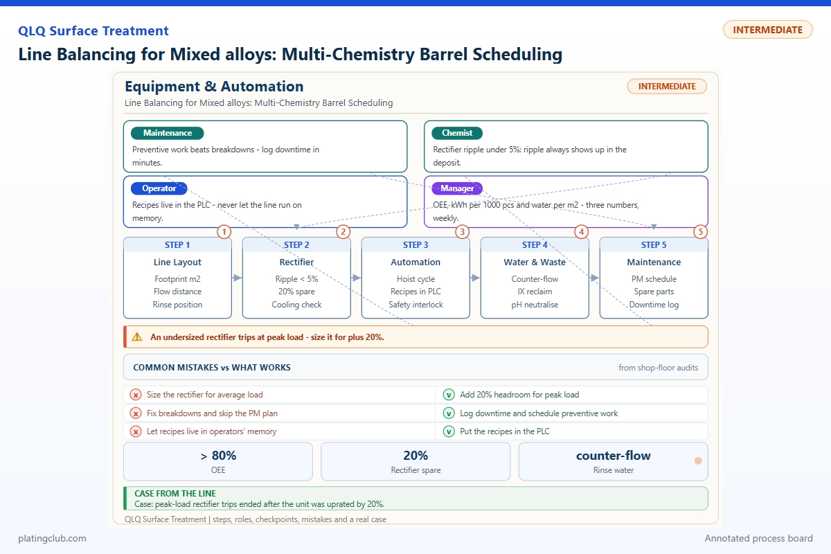 Line Balancing for Mixed alloys: Multi-Chemistry Barrel Scheduling