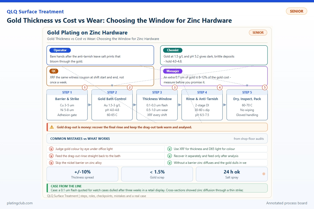 Gold Thickness vs Cost vs Wear: Choosing the Window for Zinc Hardware