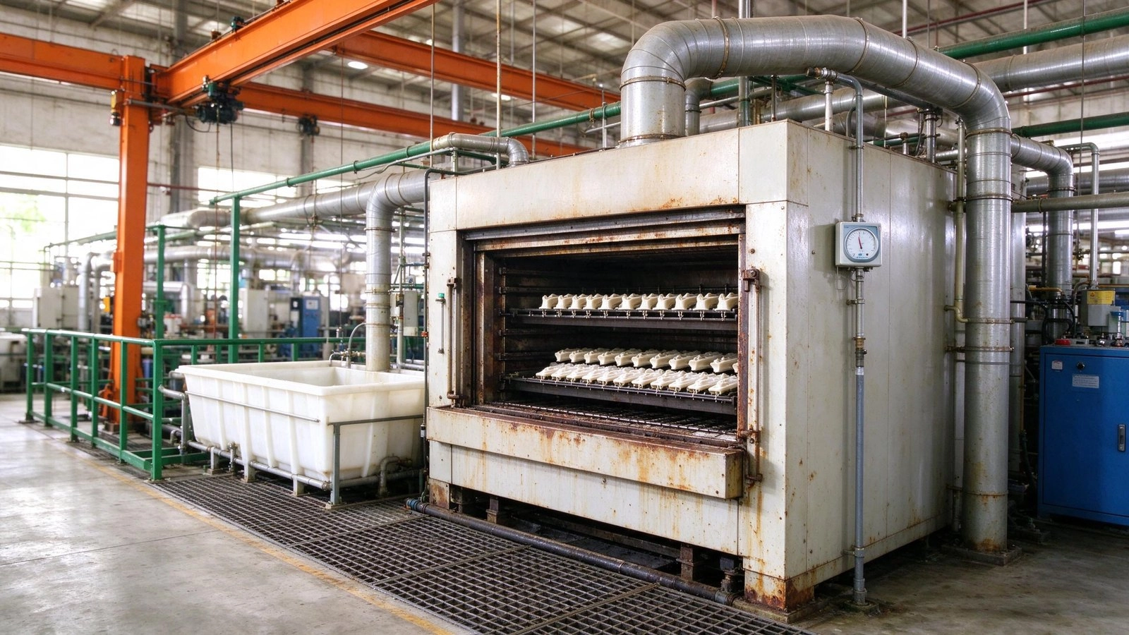 Drying oven for pre-paint parts