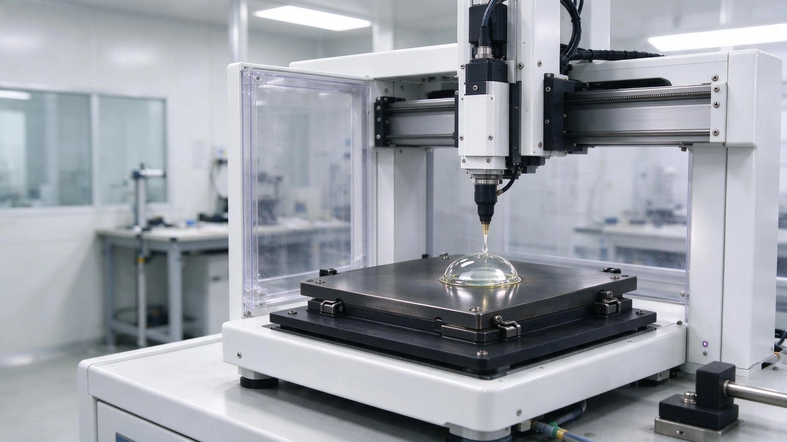 Resin dripping: clear epoxy dome coating on zinc alloy parts