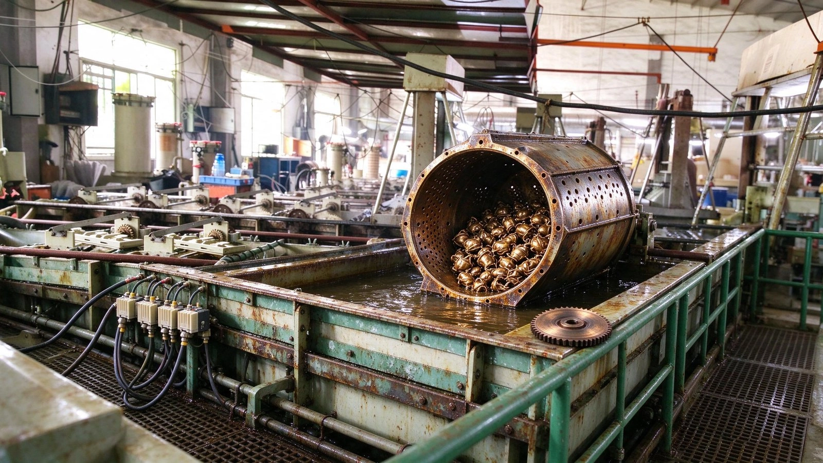 Oxidation antique finish barrel for zinc alloy parts