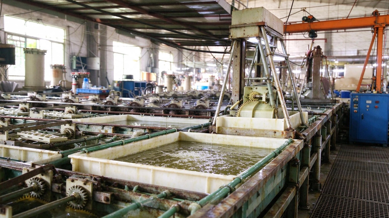Activation bath with mild acid before plating