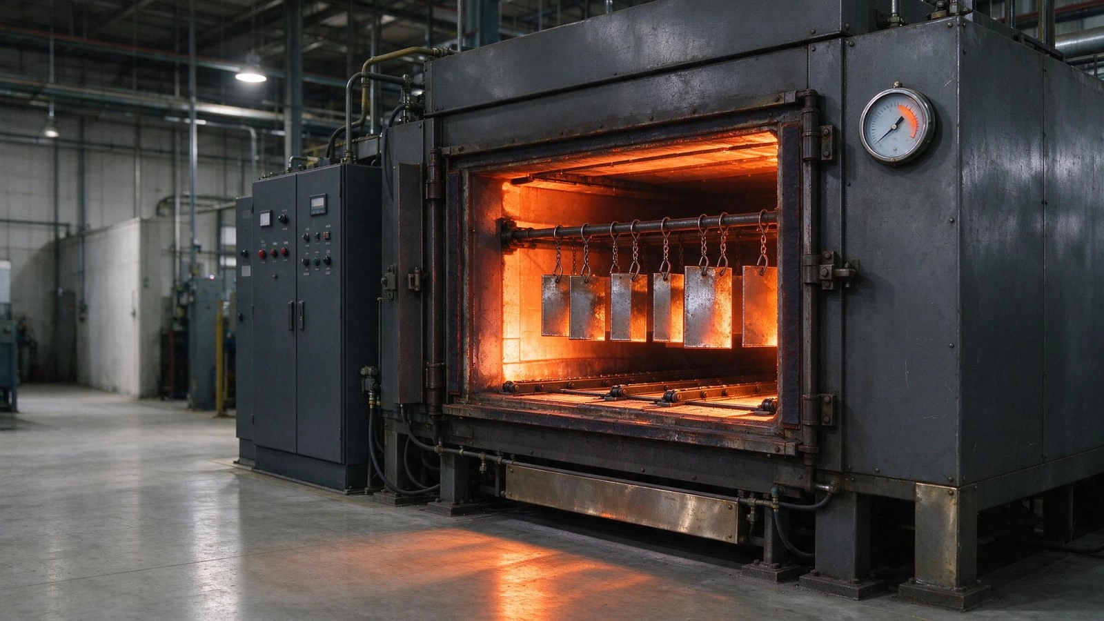 Color paint curing oven: zinc alloy parts baked to cure the coating