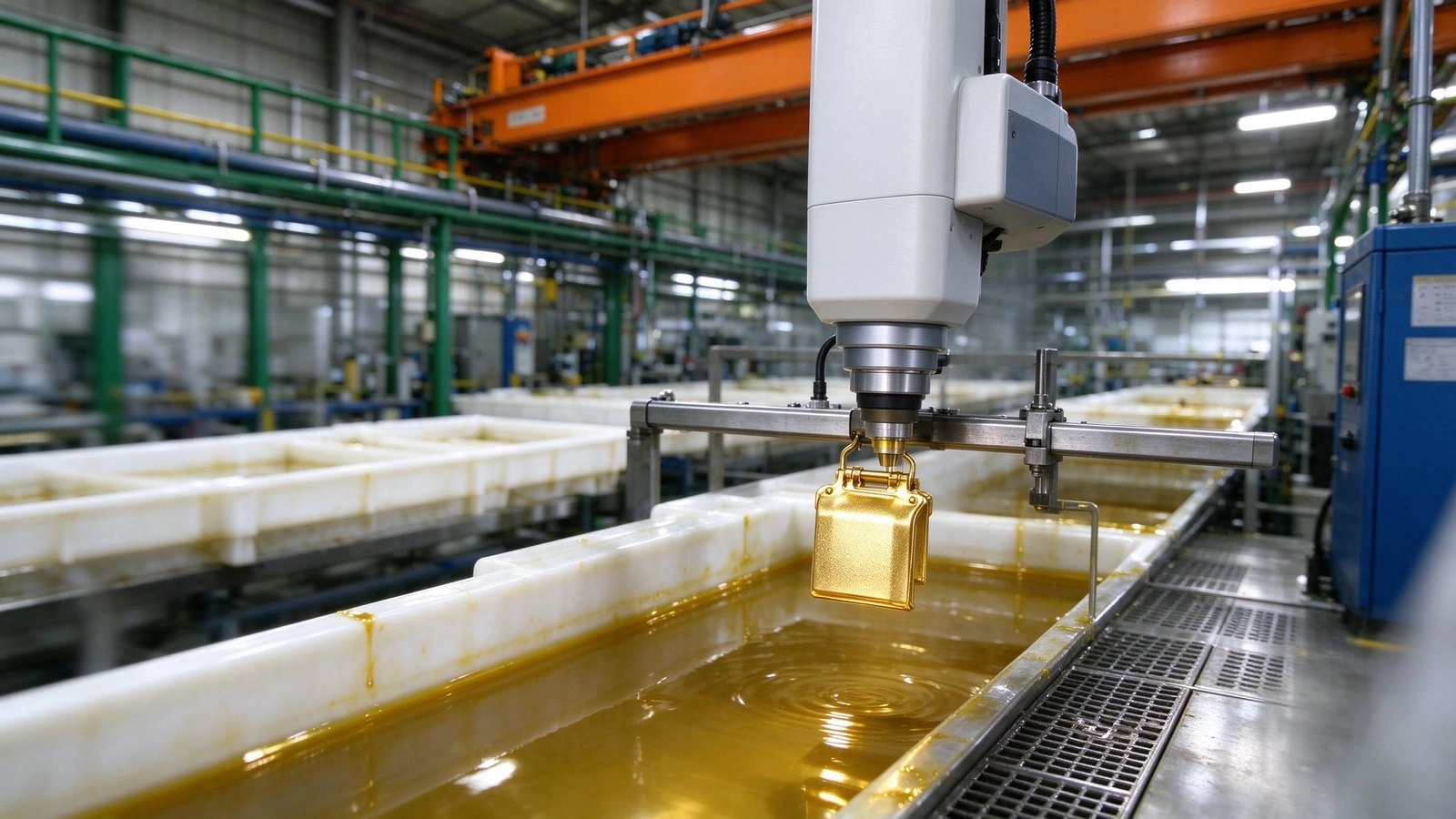 Gold layer QC: thickness and color inspection on gold plated parts